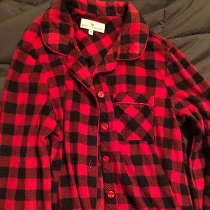 Karen Neuburger Buffalo plaid fleece jammies